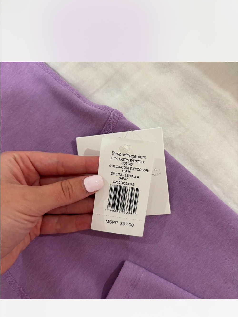 Beyond Yoga Lilac High-Waist Leggings with Cropped Tank Set - Picture 4 of 6